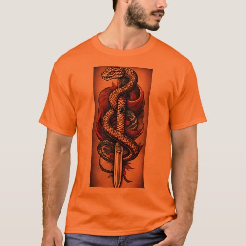 Venomous Vogue Snake_Inspired Fashion T_Shirt