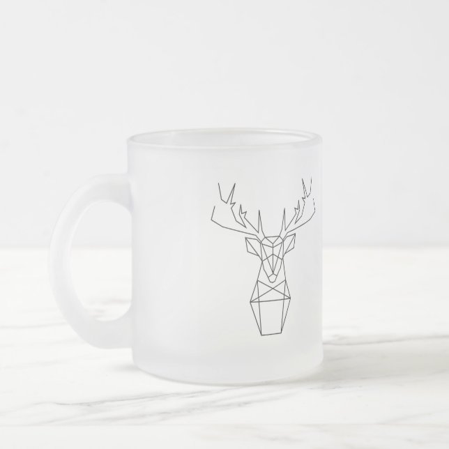 Venous Taza Frosted Glass Coffee Mug (Left)