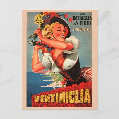 Ventimiglia Italy Vintage Travel Postcard