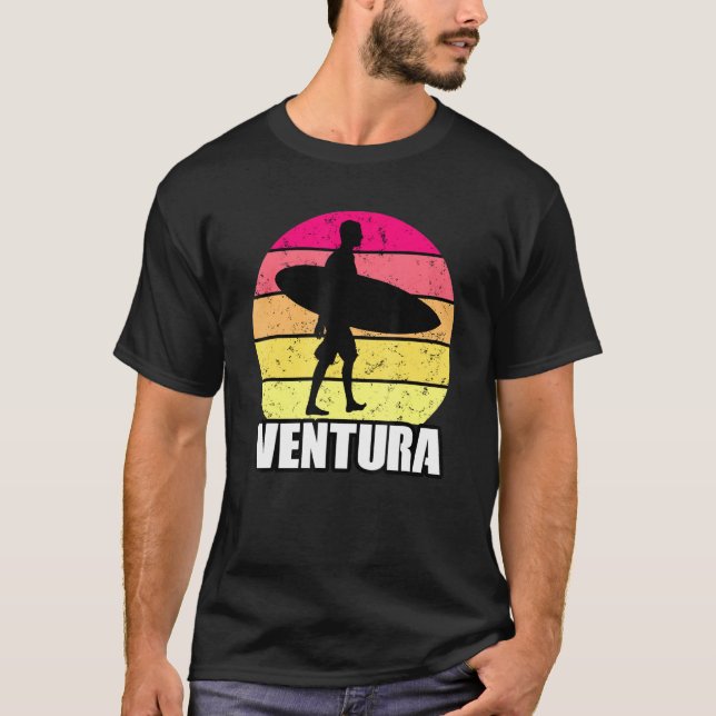 Ventura Beach Surfer Surf T-Shirt (Front)