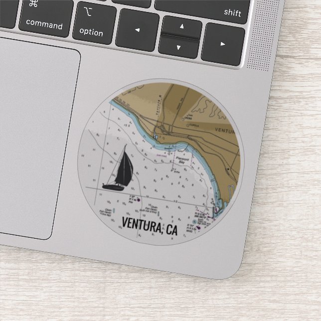 Ventura CA Yacht Sticker (Detail)