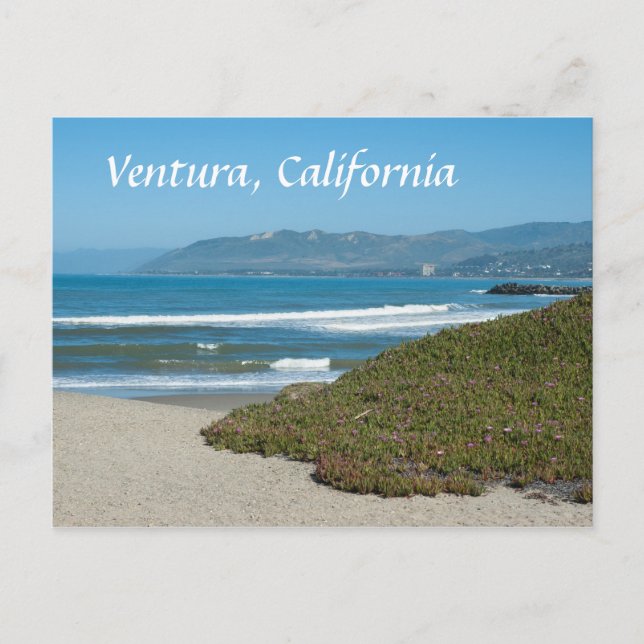 Ventura, California Pacific and Beach Postcard (Front)