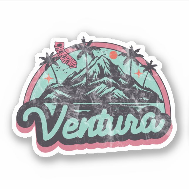 Ventura, California Sticker (Front)