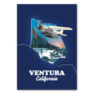 Ventura California travel map Table Number