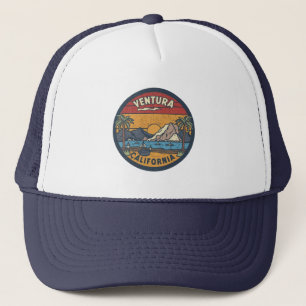 Ventura, California Vintage Sunset Trucker Hat