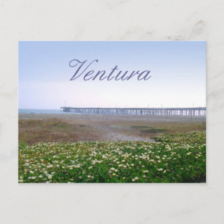 Ventura Dunes and Pier Travel Postcard