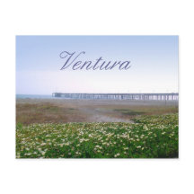 Ventura Dunes and Pier Travel Postcard