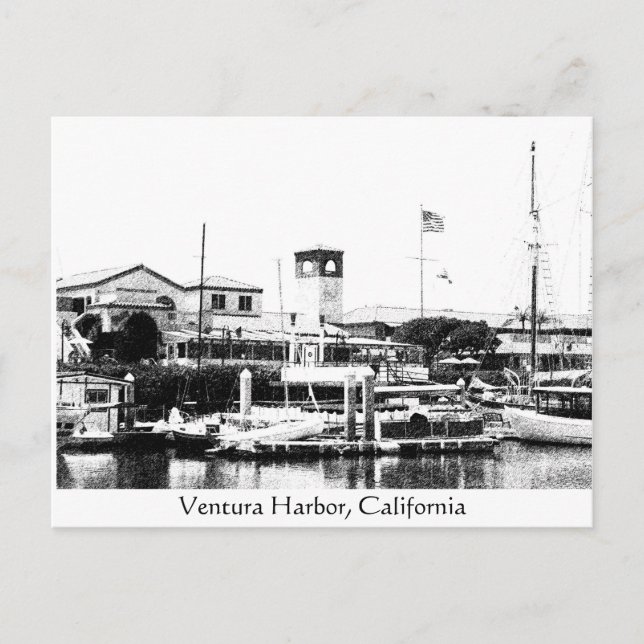 Ventura Harbor, California Postcard (Front)
