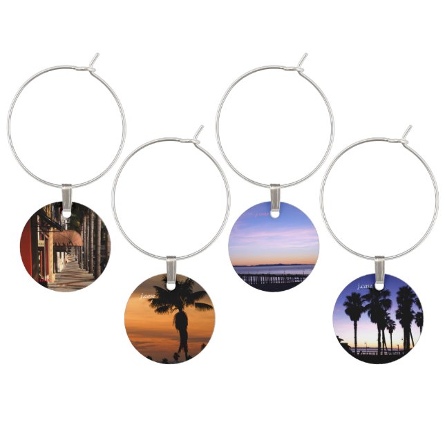 Ventura Images Wine Charm Set (4) (Staggered)