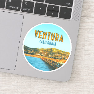 Ventura Pier Beach California Vintage Sticker