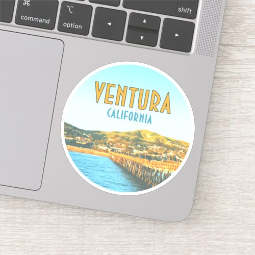 Ventura Pier Beach California Vintage Sticker