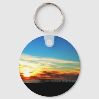 Ventura Pier Sunset January 8, 2012 Keychain
