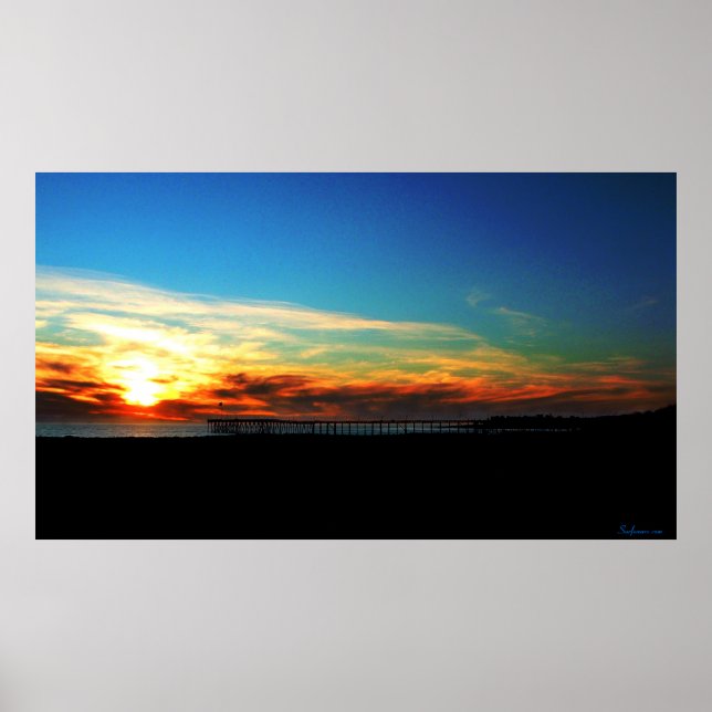 Ventura Pier Sunset January 8, 2012 Poster (Front)