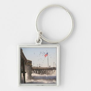 Ventura Pier Waves   El Nino Keychain