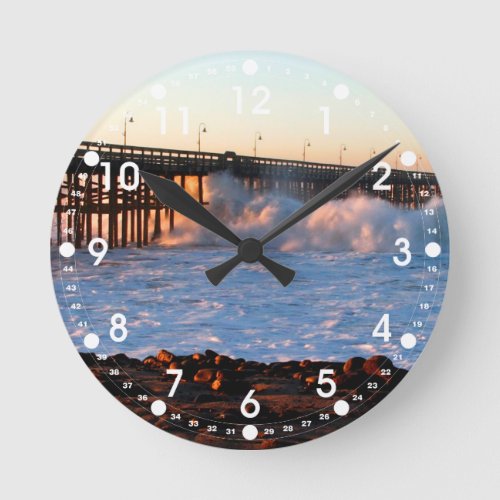 Ventura Storm Pier Round Clock