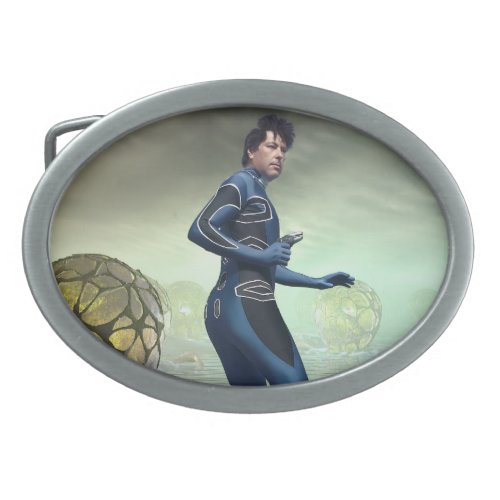 Venture Across the Alien Lake Pods Belt Buckle