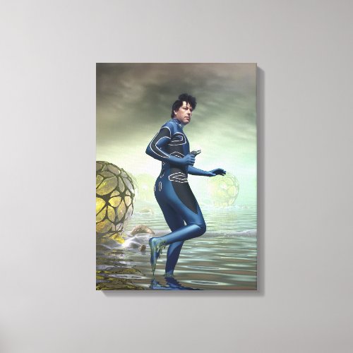 Venture Across the Alien Lake Pods Canvas Print