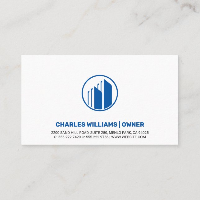 Venture Capitalist | Corporate Logo Business Card (Back)