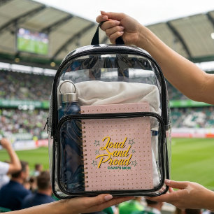 Venue Compliant Loud Proud Custom Team Name Mom Clear Backpack