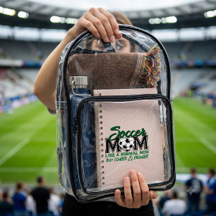 Venue Compliant Louder Prouder Soccer Mom Clear Backpack