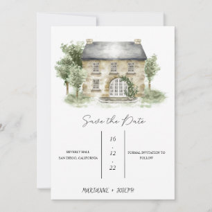VENUE PAINTING SAVE THE DATE INVITATION
