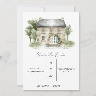 VENUE PAINTING SAVE THE DATE INVITATION