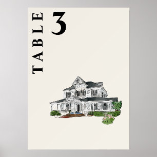 venue table number sign  holder