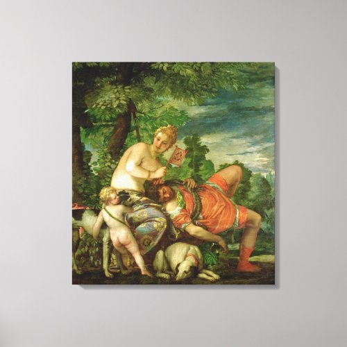 Venus and Adonis 1580 Canvas Print