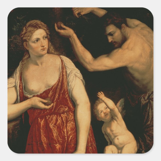 Venus and Mars, 1550s Square Sticker (Front)