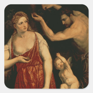 Venus and Mars, 1550s Square Sticker