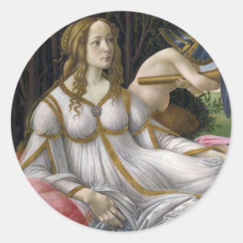 Venus and Mars Sandro Botticelli Classic Round Sticker