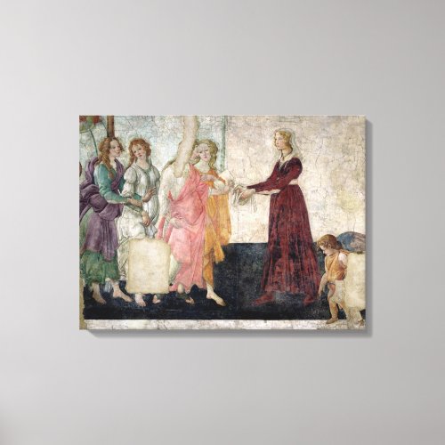 Venus and the Graces Canvas Print