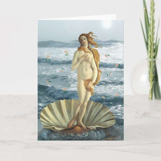 Venus at the Beach greeting card (Front)