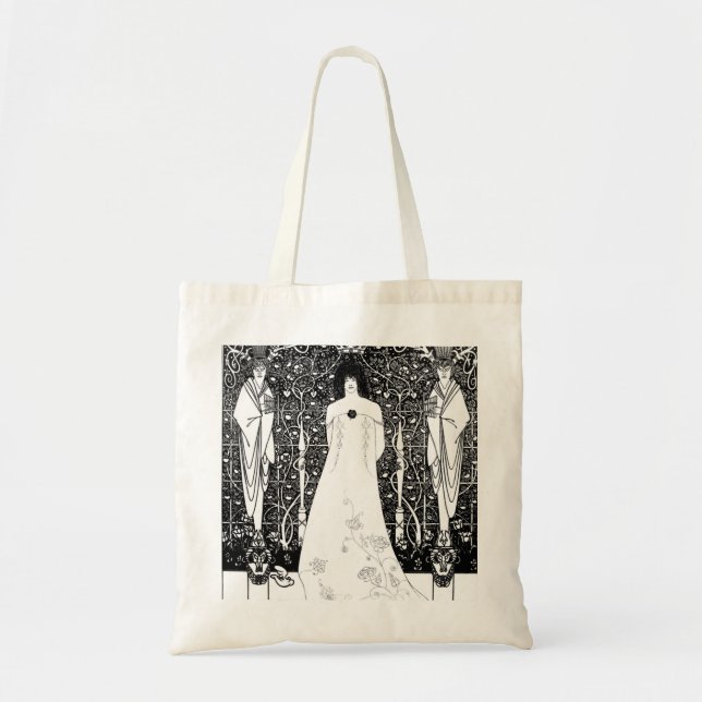 Venus between gods by Aubrey Beardsley -HD Tote Bag (Front)