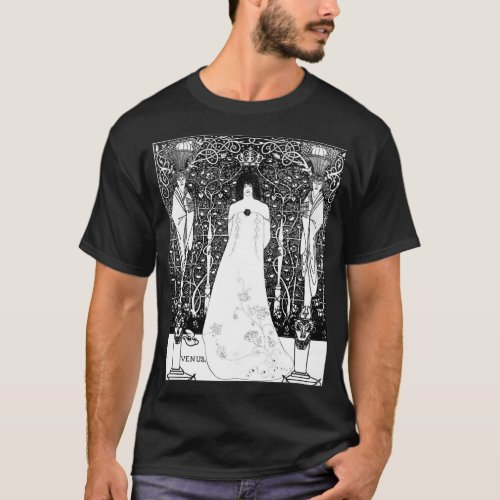 Venus Between Terminal Gods By Aubrey Beardsley T_Shirt