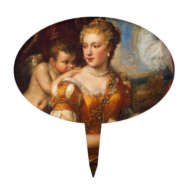 Venus Blindfolding Cupid Cake Topper (Front)