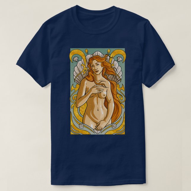VENUS BOTICCELLI ART NUVEAU T-Shirt (Design Front)