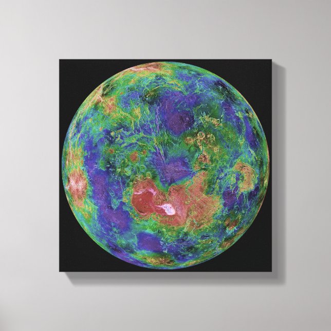 Venus centered on the North Pole Canvas Print (Front)