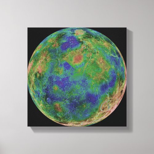 Venus centered on the South Pole Canvas Print