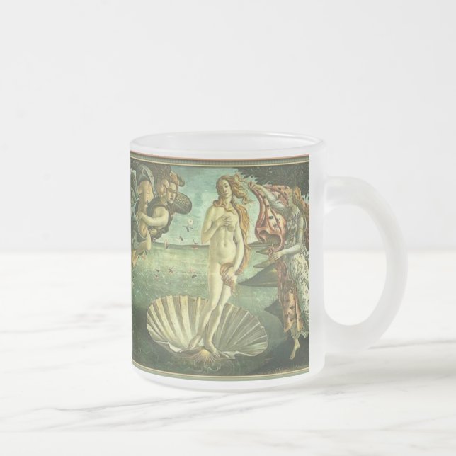 Venus de Mer Frosted Glass Coffee Mug (Right)