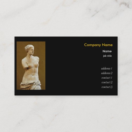 Customizable Venus de Milo Business Card