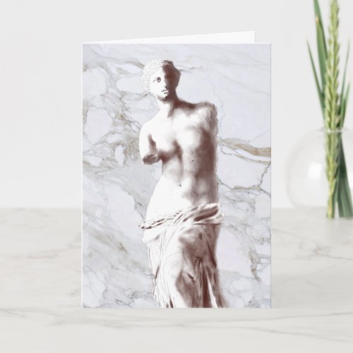 Venus de Milo Marble Background Card