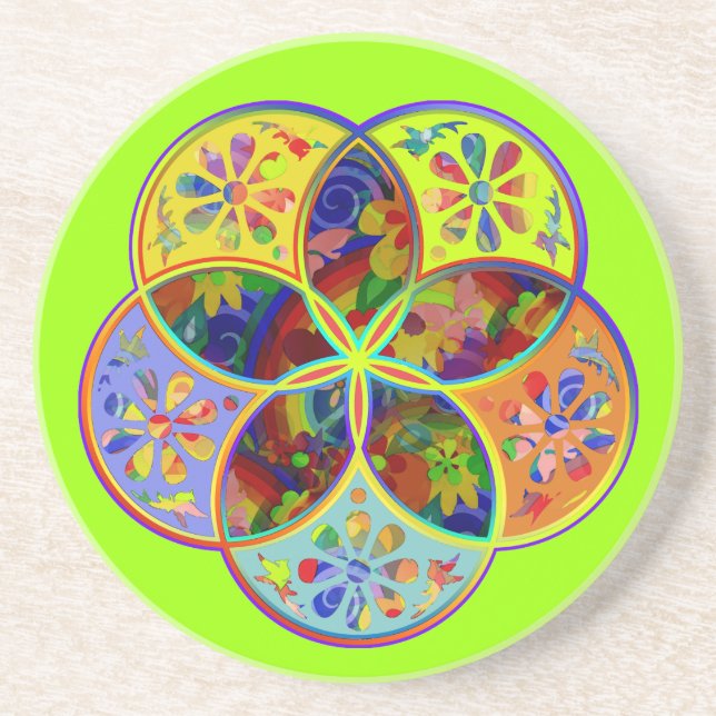 Venus Flower of Love fineART Flower Power Drink Coaster (Front)