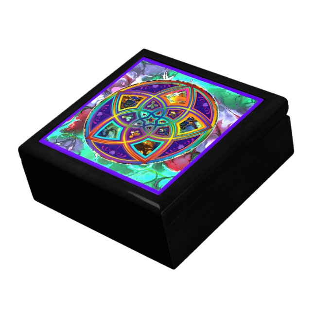Venus Flower of Love fineART Flower Power / Square Gift Box (Side)