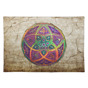 Venus Flower of Love fineART Oriental Antique Gold Placemat