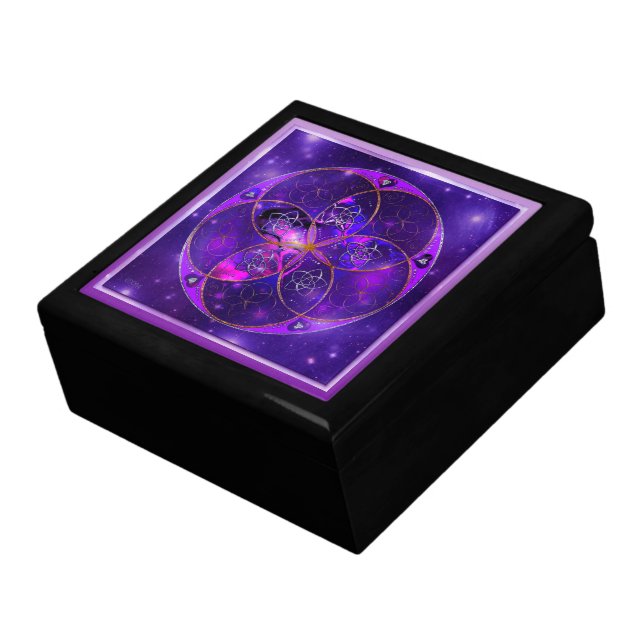Venus Flower of Love fineART Universe Keepsake Box (Side)