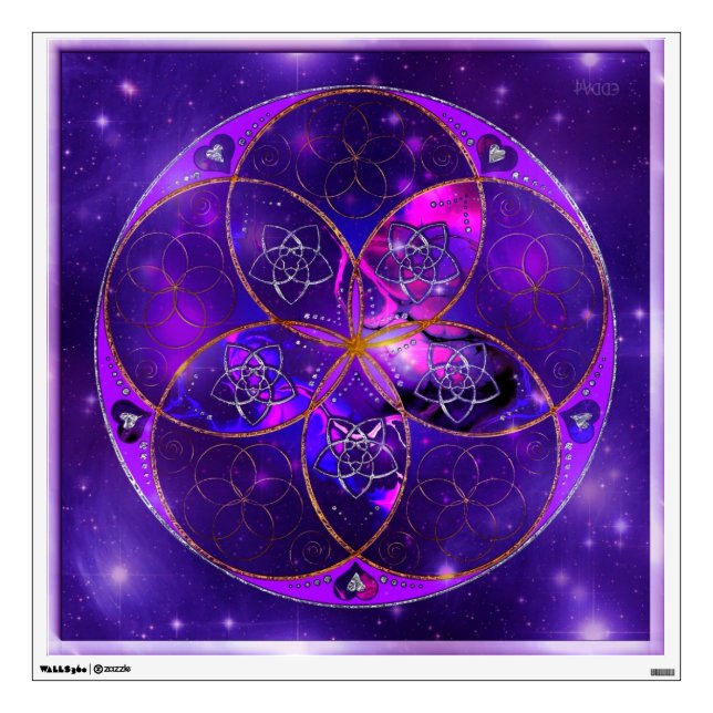 Venus Flower of Love fineART Universe Wall Decal (Front)