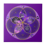 Venus Flower of Love fineART violet pink Ceramic Tile