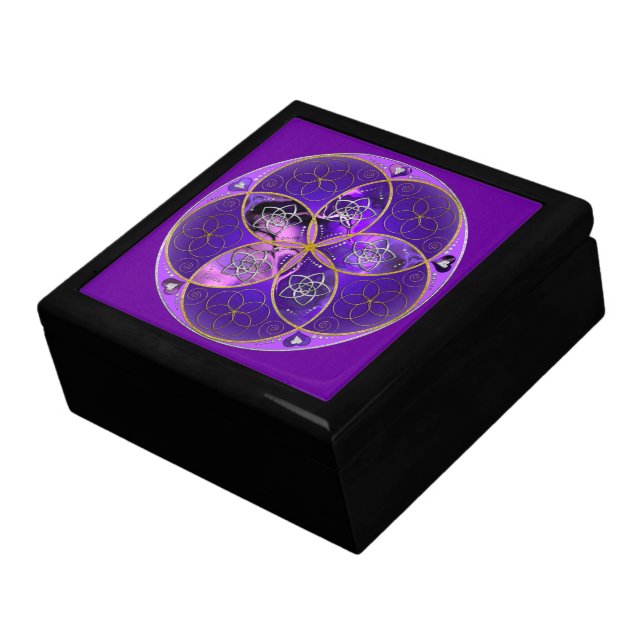 Venus Flower of Love fineART violet pink Keepsake Box (Side)