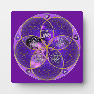 Venus Flower of Love fineART violet pink Plaque